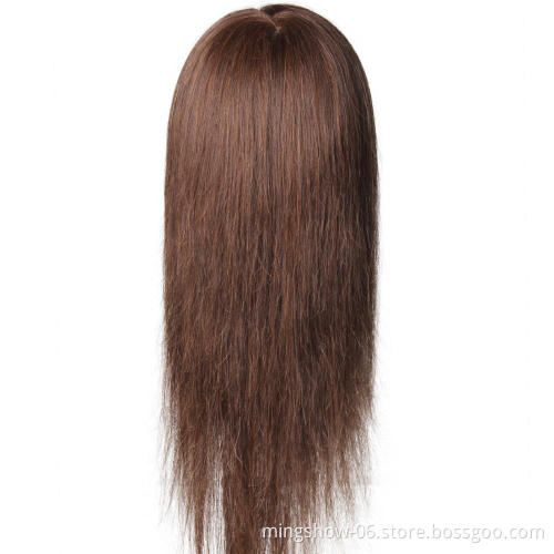 Human Hair Hairdressing Training Mannequins Head Professional Salon Practice Head Hairdresser Styling Tool